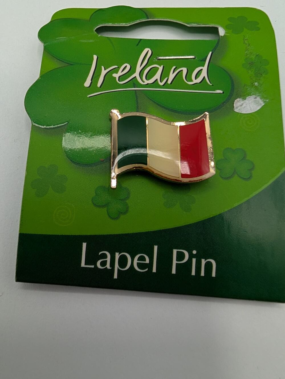 Ireland Flag Lapel Pin Shamrock Gift Co Dublin Irish Souvenir Collectible New